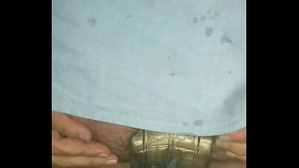 Stretching my Ass Hole over a large Bottle. 