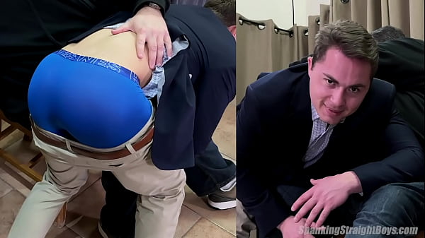 A Straight Boy_Goes Over The Knee For A_Hard Spanking From A Man