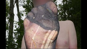 Black Pantyhose Tights Outdoors PHOTSET (Part 1) 