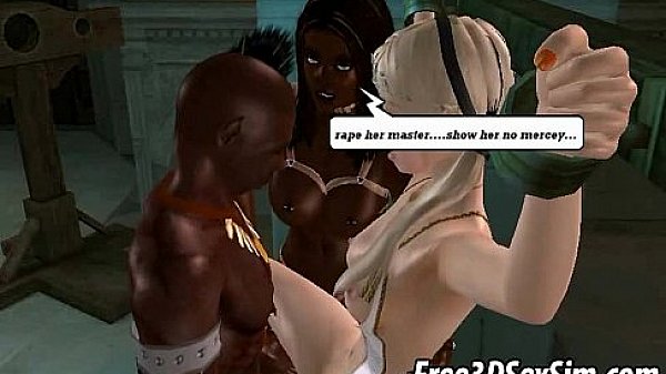 Foxy 3D blonde getting fucked by an ebony stud 