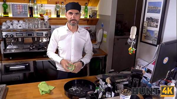 HUNT4K. Visit to localcafe ends for hunter with unforgettable sex with blonde