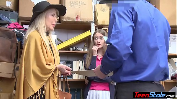 Stepgrandmother and a young thieves fuck a security guard to avoid jail