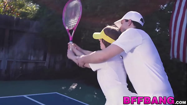 Brunette tennis babesfed jizz POV after hardcore foursome