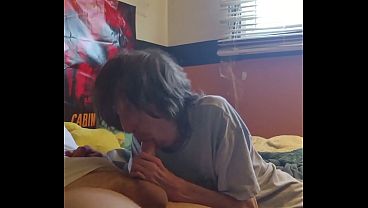 Cute regular buddy feeds me twice