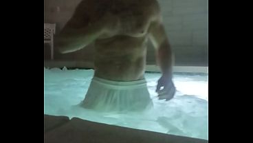Sexy Man In Hot Tub 