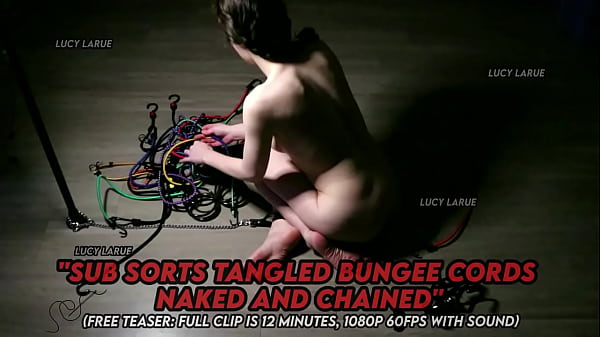 Sub sorts tangled bungee cords naked and chained 