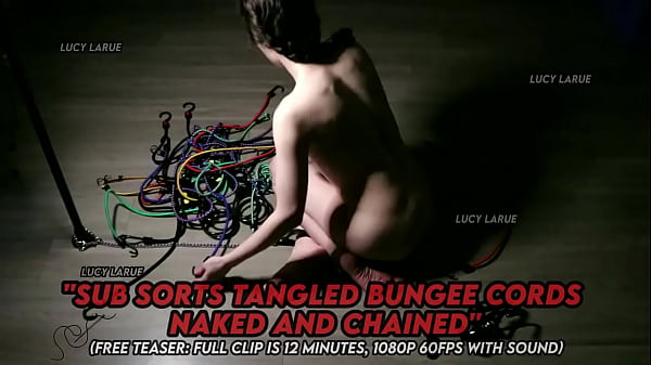 Sub sorts tangled bungee cords naked and chained 