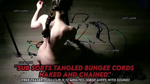 Sub sorts tangled bungee cords naked and chained 