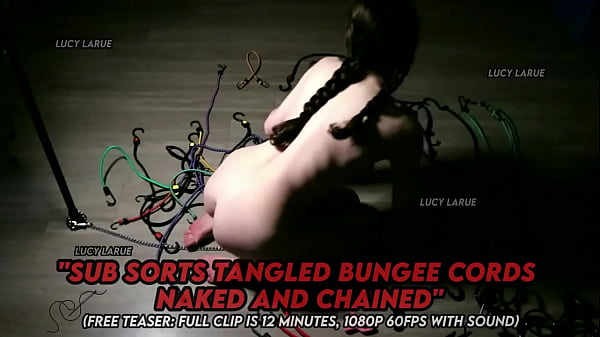Sub sorts tangled bungee cords naked and chained 