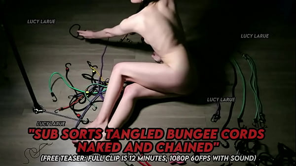 Sub sorts tangled bungee cords naked and chained