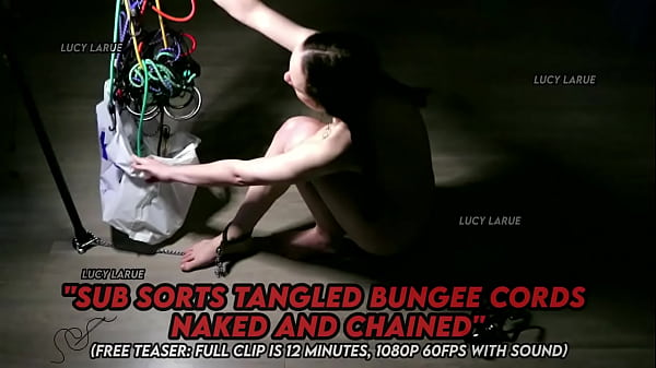 Sub sorts tangled bungee cords naked and chained