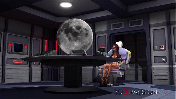 Super sexy 3d dickgirl fucks a horny blonde in the space station 