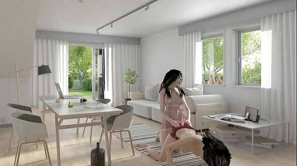 Her back is getting used on the floor animation