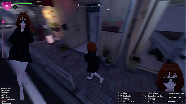 Secret flasher manaka quests in downtown city voyeur game 