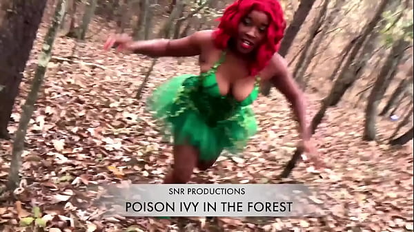 Nina Rivera plays with_her pussy in thewoods as PoisonIvy