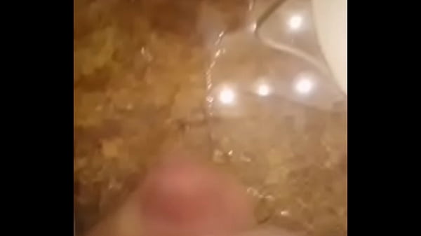 Ejaculating on the bathroom sink
