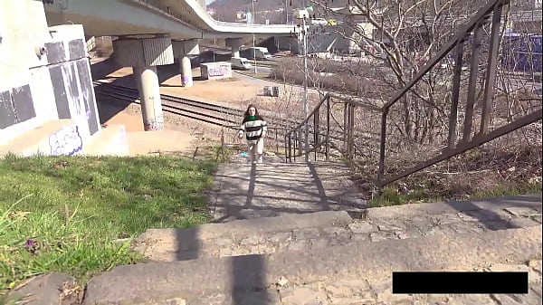 Stopping to pee on steps 