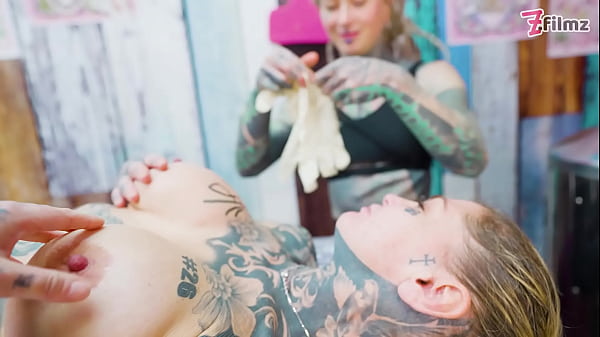 Tattooed Pair Big Dick Foursome Merry Gets Inked 