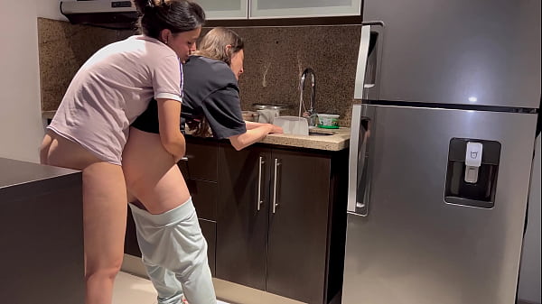 Play MP4 - Wife fucked hard while washing dishes in the kitchen&comma; getting her to cum before her stepmom gets home&period;
