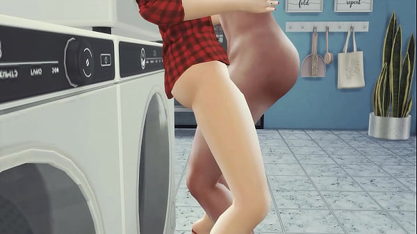 Sensual laundry fuck
