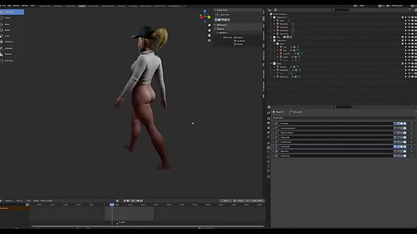 Vanessa walk animation by GB 