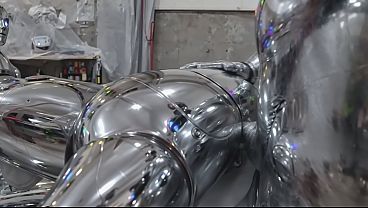 Male sex robot pounds female fembot in doggy & cowgirl 