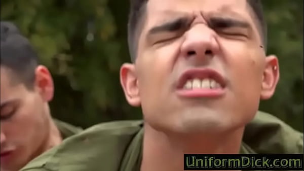 Latino Military men bareback in public 