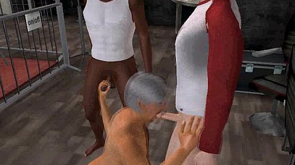 3D stud sucks cock while getting fucked hard anally 