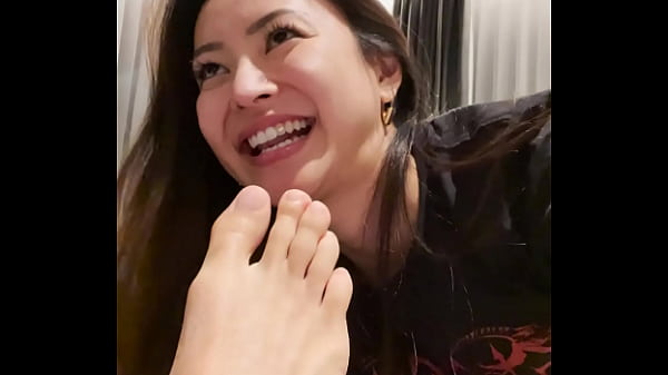 Asian goddess rae lil black worships my feet before fucking