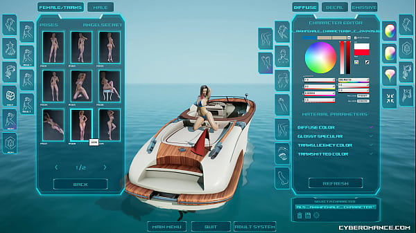 Cyberomance test our water system and driveable boat 