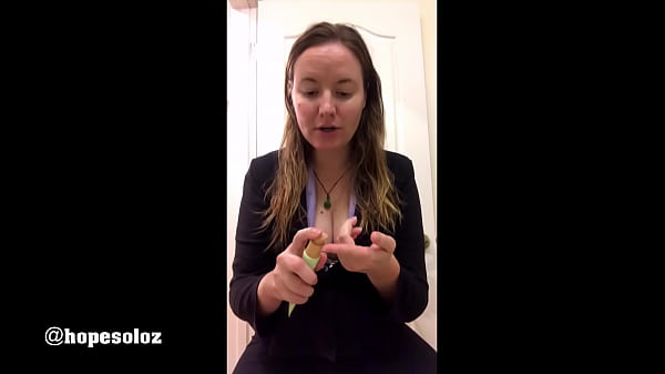 Stunning blonde milf puts on her make up and teases with her cleavage 