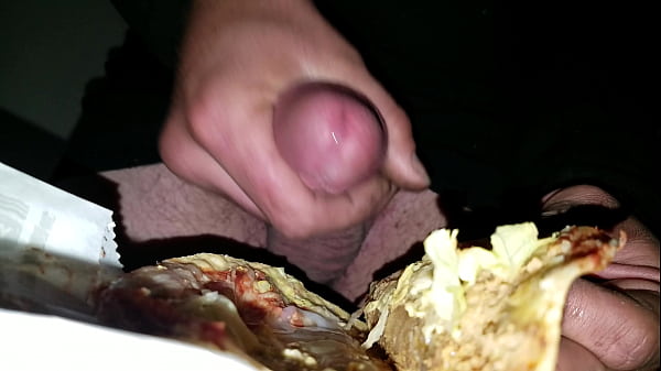 Play MP4 - Masterbating Into jackinthebox taco cum shot