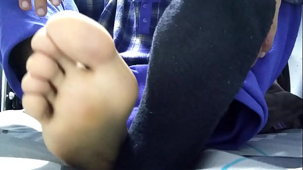 Sweaty dark socks and size 9.5 soles after a long day 