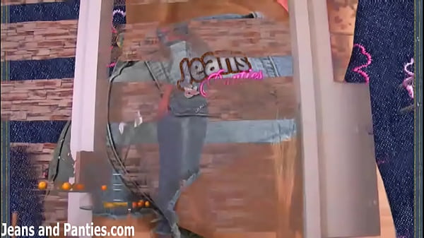 Big tittied blonde Sabinein tight skinnyjeans