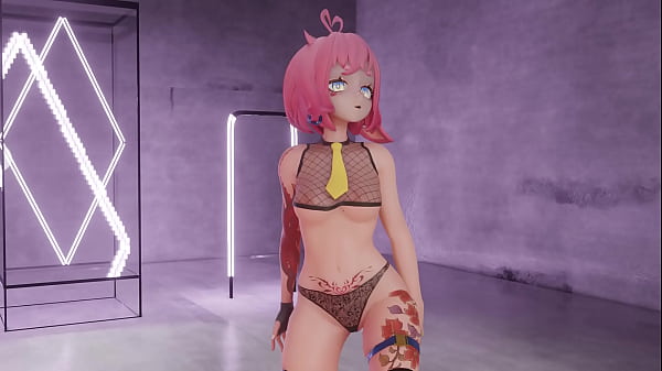 Vtuber strips & dances to kpop mmd 