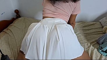 Cogemos En La Ma&ntilde_ana, Le Hago La Tanguita A Un Lado Y Termina Montando Mi Verga Con Su Mini Falda