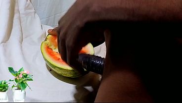 BREAKING NEWS: Mr. Dicks3x caught masturbating and Fucking water melon so hard.