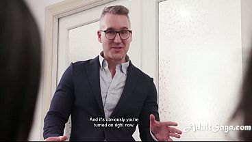 Bi Man Breaks Office Catfight With Threesome 