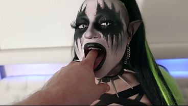 Assfucking a Goth Girl_From Finland Anal Goddess Nova The Nerd