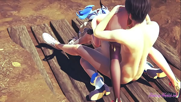 Genshin Impact Hentai - Threesome with Barbara and Ganyu 