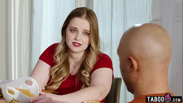 Huge boobs chunky step mom made a big thanksgiving dinner for step son who already ate