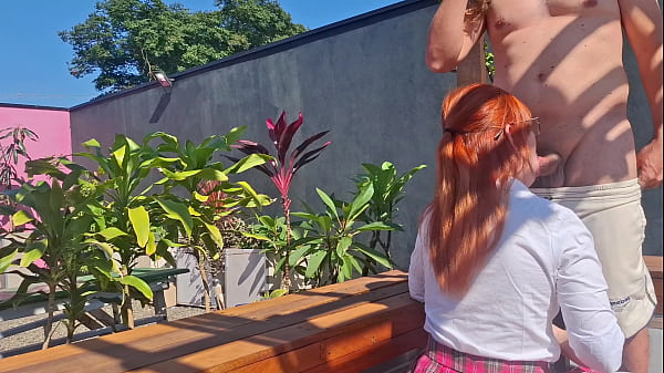 Play MP4 - Fucking the innocent redhead in the garden&period;