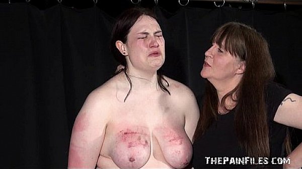 Alyss extreme lesbian bdsm and whipping to tears of private bbw slave girl 