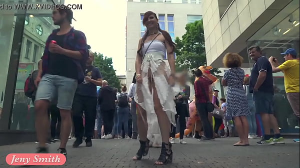 Play MP4 - Funk City - Jeny Smith walks in public in transparent dress without panties