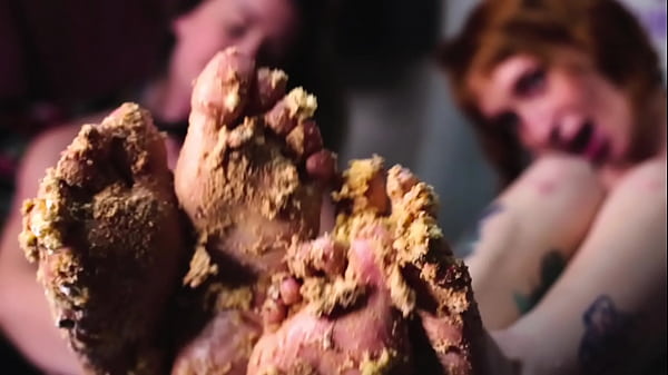 Feet crushing cake worship my dirty feet 