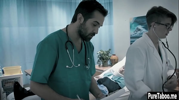 Play MP4 - Helpless blonde used by a dirty doctor with huge thing