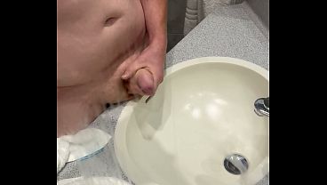 wanking In sink Balls banging clapping