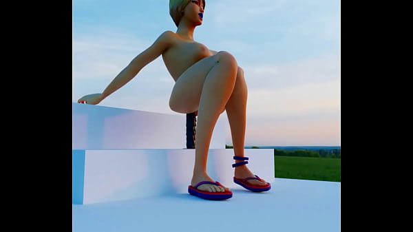 Fortnite R34 Sun Strider Fucks Herself with Big Dildo