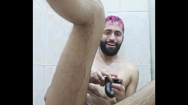 Big Dick Latino Camilo Brown Using Oil And a Vibrator In The Shower To Give Himself An Intense Prostate Orgasm 