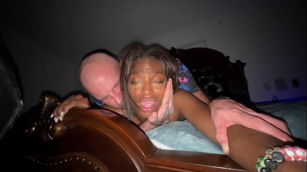 Hot Ebony With Green Eyes Gets Late Night Creampie - Rhae Woods - Brian O'mally - thumbnail